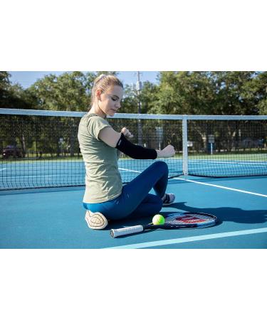 RiptGear Elbow Brace for Tendonitis, Tennis & Golfers Elbow - Large Black Compression Sleeve for Men and Women (1 Pack) - Buy Online on GoSupps.com