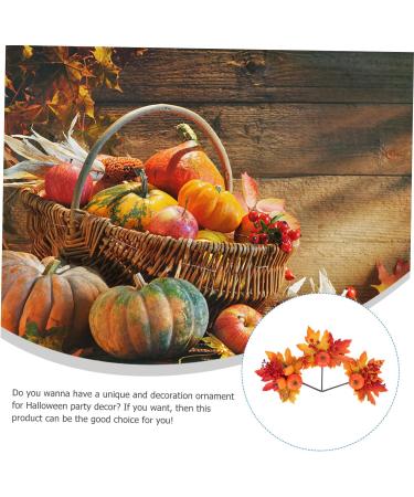 TOPBATHY 9 Pcs Maple Pumpkin Plugin Desk Top Decor Halloween Home Decor Home Decorations Fake Pumpkin Ornaments Festival Pumpkin Decoration Fall Wreath Fall Decor Vase Plastic Pine Cones - Buy Online on GoSupps.com