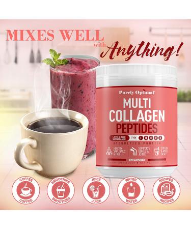 PURELY OPTIMAL Multi Collagen Powder - 42 Servings for Healthy Skin  Hair & Joints - Buy Online on GoSupps.com