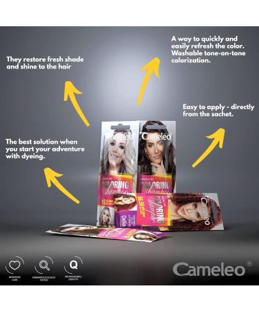 Cameleo - Tinted Shampoo - Dark Mahogany - Quick and easy refresh of "color in color" colors - Ammonia and oxidant free - Shampoo in sachet - 40 ml - Buy Online on GoSupps.com