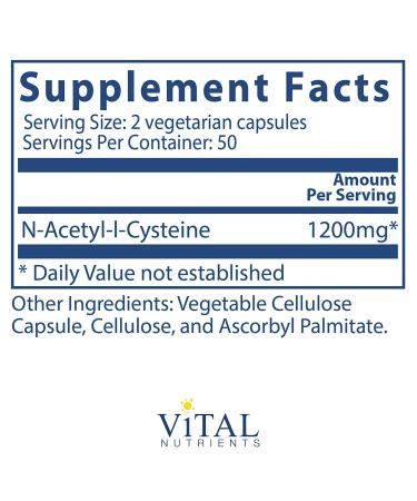 NAC (N-Acetyl-l-Cysteine) 600mg - Vegan Formula for Sinus & Respiratory Health - 100 Vegetarian Capsules - Buy Online on GoSupps.com