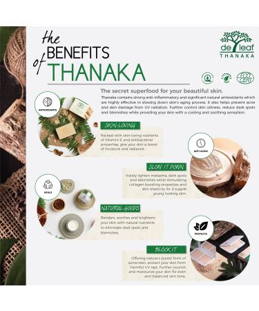 DE LEAF THANAKA Natural Moisturizing Bar Soap - Vitamin B3 E Hydration for Face & Body - 100g 3-Pack - Deep Cleansing & Moisturizing - Buy Online on GoSupps.com