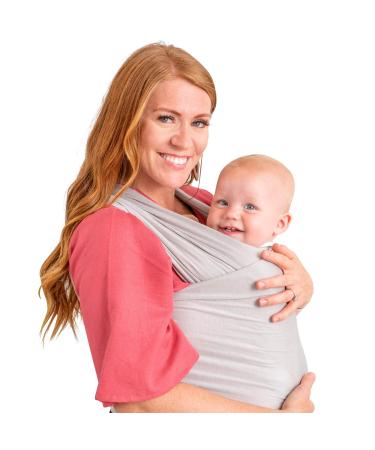 WeeSprout Baby Wrap Carrier - Perfect Baby Carrier Wrap Sling for Newborn and Infant, Enhances Baby Bonding, Soft and Breathable, Ideal for Babywearing Pebble Grey