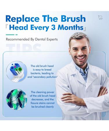 Replacement Toothbrush Heads for Oral-B Braun - Pack of 16 | Compatible with Pro 1000/9600/500/3000/7000/8000 - Professional Quality - Buy Online on GoSupps.com