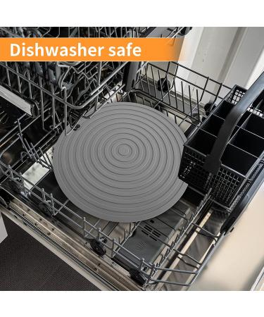 Ptlom Pet Food Mat 2 Pcs - Prevent Food and Water Overflow - Medium & Small Pet Silicone Placemat - 9.5x9.5 Grey - Buy Online on GoSupps.com