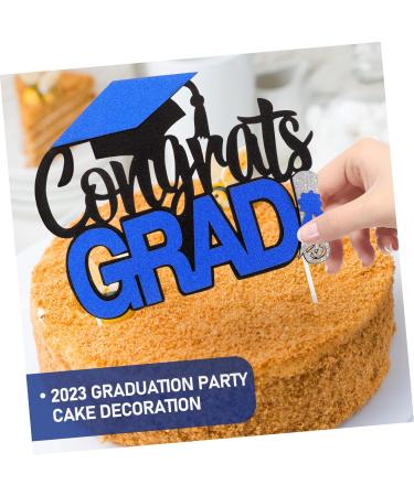 DECHOUS 4pcs Graduation Row Graduation Dessert Toppers Grad Picks Appetizer Dessert Picks Class of 2023 Graduation Toppers Graduation Decorations Class of 2023 The Draft Blue 17X13.5CM - Buy Online on GoSupps.com