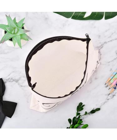 Hlonon 8 PCS Teacher Gifts Makeup Bags Set Teacher Appreciation Gift, Cosmetic Travel Carrying Case Pouch with Zipper, 2 Unique Designs, 9x6 Inch Beige - Buy Online on GoSupps.com