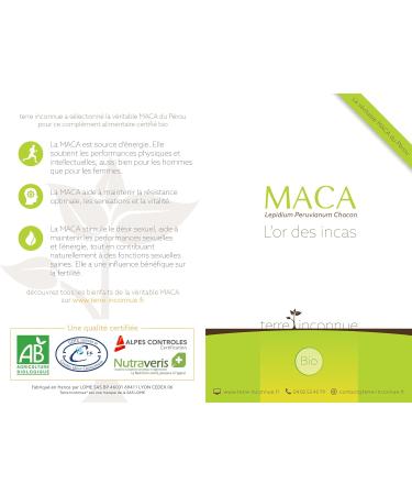 Organic Maca from Peru Terre Inconnue 210 g Jar Pure Lepidium Peruvianum Chacon - Buy Online on GoSupps.com