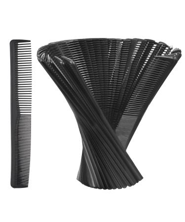 Hestya Hair Comb Pocket Size Unbreakable Plastic Hairdressing Styling Combs for Salon or Hotel Hair Care Black(36 Pack 17.5 cm)