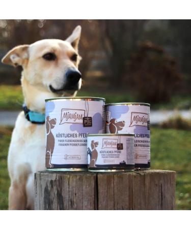 MjAMjAM - premium wet food for dogs - pure meat pleasure - delicious pure horse 6 pack (6 x 400 g) grain-free with extra meat - Buy Online on GoSupps.com