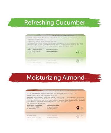 Himalaya Cleansing Bar Soaps Variety Pack - Neem & Turmeric, Almond Cream & Honey, Cucumber - 4.41 oz (12 Pack) - Buy Online on GoSupps.com