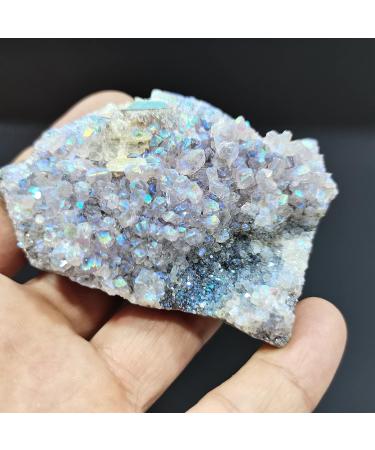 Crystal Rough Specimen Healed 1PC Natural Amethyst Cluster Aura Crystal Electroplating Titanium Quartz Cluster Stone Natural Quartz Crystal As a Gift (Size : 40-60mm) - Buy Online on GoSupps.com