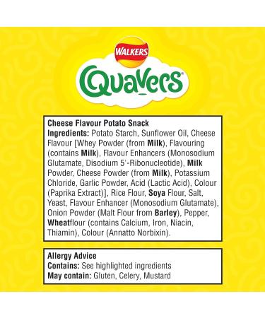 Walkers Quavers Cheese Multipack Snacks Crisps 20x16g - Buy Online on GoSupps.com