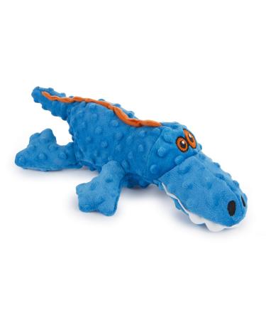 goDog Gators Squeaky Plush Dog Toy Chew Guard Technology - Blue Large Gator (Blue) Large - Buy Online on GoSupps.com