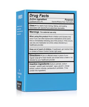 2% Pyrithione Zinc Medicated Skin Cleansing Soap Bar - 4oz | Ideal for Acne & Skin Irritation | Shop Now for International Shipping - Buy Online on GoSupps.com