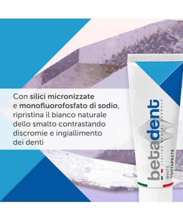  BETADENT Betadent 3 x 100ml White Toothpaste Gentle Whitening Non-Abrasive Restores Natural Teeth Fresh Breath Anti-Plaque Anti-Scales - Buy Online on GoSupps.com