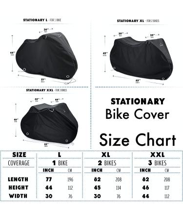 TeamObsidian Waterproof Bike Cover for 2 Bikes - Heavy Duty Ripstop Material - Stationary & Transport Use - 4 Seasons XL Protection - Buy Online on GoSupps.com