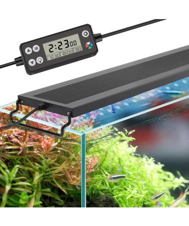 hygger Auto On Off LED Aquarium Light, Full Spectrum Fish Tank Light with LCD Monitor, 24/7 Lighting Cycle, 7 Colors, Adjustable Timer, IP68 Waterproof, 3 Modes for 48"-54" Freshwater Planted Tank 42W (for 48-54 inch tank)