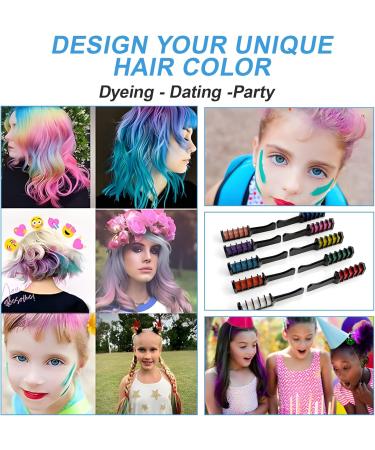 Lot de 10 peignes de coloration jetables pour enfants 10 couleurs craies lavables couleur naturelle pour enfants convient pour le maquillage des enfants et des adultes peignes - Buy Online on GoSupps.com