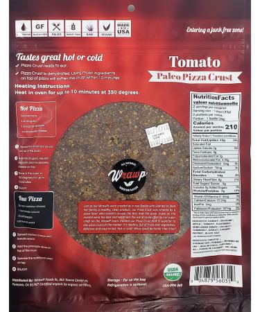 Paleo Pizza Crust | 3 Pack Tomato Flavored Organic Gluten Free  Dairy Free  Soy Free  Nut Free and Vegan Pizza Crust Tomato 3.2 Ounce (Pack of 3) - Buy Online on GoSupps.com