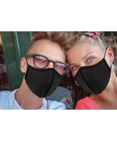 Comfso 5-Pack XL 3-Layer Face Masks for Big Face Women/Men, Adjustable Ear Loops, Reusable & Washable, Dust Proof - Extra Large Size - Buy Online on GoSupps.com