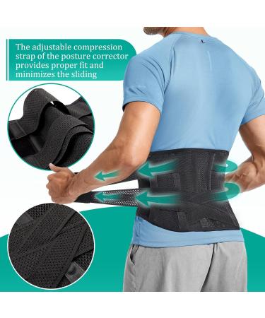Back Brace for Men & Women - 3D Lumbar Pad for Lower Back Pain Relief Sciatica Herniated Disc Scoliosis - Breathable & Lightweight Support Belt - Black Large - Buy Online on GoSupps.com