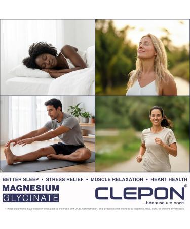 Magnesium Glycinate (100mg Elemental per Capsule) - 60 Capsules - High Absorption Fully Chelated - Sleep Support Relaxation Muscle Cramps & Heart Health - 3rd Party Tested Non-GMO Vegan - Buy Online on GoSupps.com