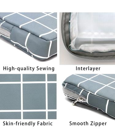 Teen Girl's Period Bag - Sanitary Napkin Storage Pouch for Menstrual Products (Blue Plaid) - Buy Online on GoSupps.com