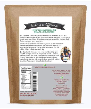 Jiva Organic Licorice Root Powder 16oz - Glycyrrhiza Glabra - Mulethi - Non-GMO - Buy Online on GoSupps.com