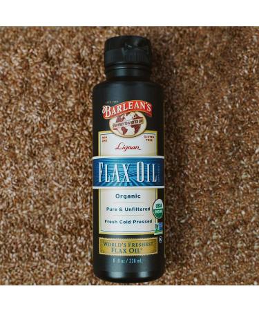 Barlean's Organic Lignan Flax Oil 16 fl oz - Premium Cold-Pressed Omega-3 & Plant-Based Nutrients - Buy Online on GoSupps.com
