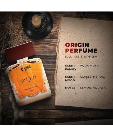 Beardos ORIGIN Perfume For Men 100 ml | EAU DE PARFUM Men Aqua and Musky Notes | Strong Long Lasting Mens Perfume for Date night fragrance | Body Spray for Men | Ideal gift for men - Buy Online on GoSupps.com