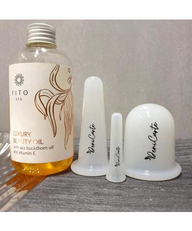 Silicone Massage Buttons Set - Face & Body Chinese Cupping - 3 Sizes | White | International Shipping - Buy Online on GoSupps.com