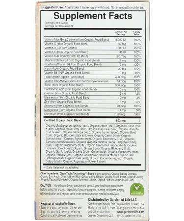 Garden of Life Organic Men's Once Daily Multi 72 CT - Mykind Formula - Buy Online on GoSupps.com
