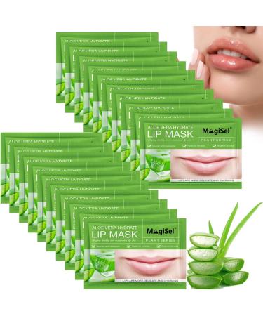 RedOceansM Lip mask pads aloe vera lip mask 20 pieces moisturizing lip mask for day and night lip care moisturizing lip sleeping mask lip scrub mask skin moisture - Buy Online on GoSupps.com