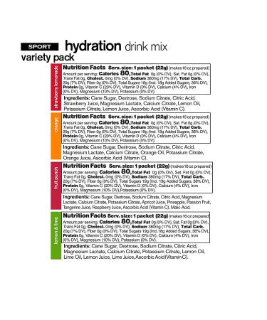 SKRATCH LABS Hydration Packets Variety Pack - Electrolyte Powder for Athletes | 20 Single Serving Packets | Gluten Free, Vegan, Kosher - Buy Online on GoSupps.com