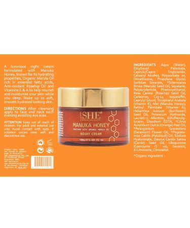 Om She Aromatherapy Manuka Honey Night Cream - Hydrating Skincare for Radiant Skin | International Shipping Available - Buy Online on GoSupps.com