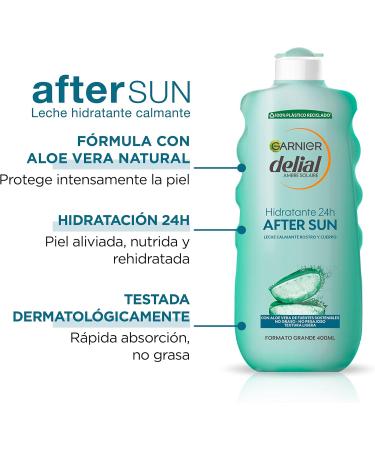 Garnier Delial After Sun Soothing Moisturising Milk with Aloe Vera - 400ml | Refresh & Hydrate Skin After Sun Exposure - Buy Internationally - Buy Online on GoSupps.com