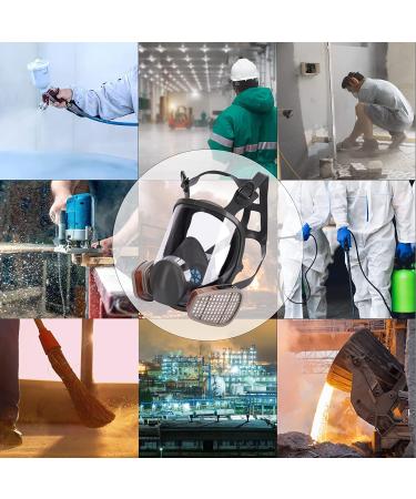Wytcyic Reusable Full Face Respirator Gas Cover Organic Vapor Mask and Anti-fog Dust-proof Face Cover for Painting Mechanical Polishing Logging Welding and Other Work Protection - Buy Online on GoSupps.com