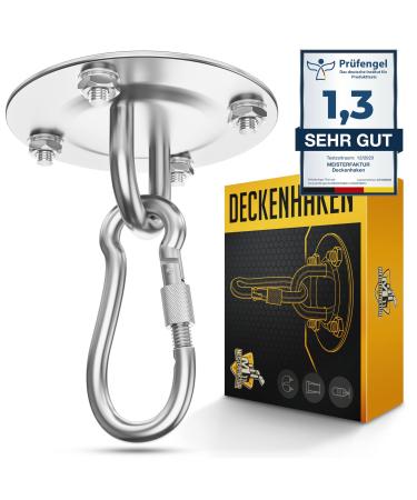 Master factory ceiling hooks for boxing bags - 400kg wearing power - bombproof punching bag bracket - Ideal ceiling holder for punching bag suspension - including German instructions stainless steel - Buy Online on GoSupps.com