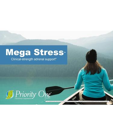 Priority One Vitamins Mega Stress 120 Tablets - B Vitamin Complex with The Benefits of Adrenal - Buy Online on GoSupps.com