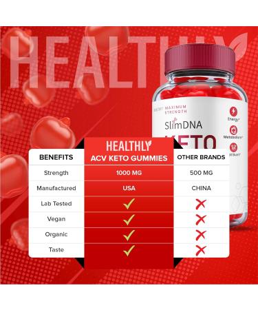 Max Strength Slim DNA Keto ACV Gummies - 500mg Weight Loss Formula (60 Gummies) - Buy Online on GoSupps.com