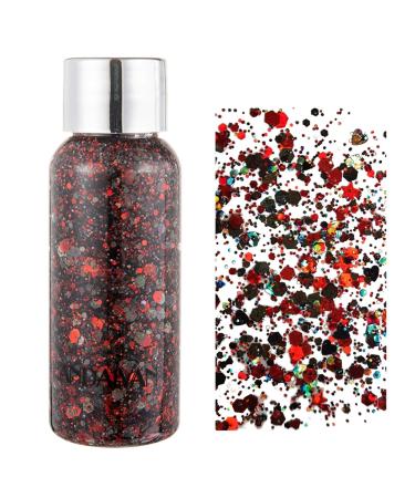 European and American popular eye shadow big sequins electro music festival body gel sequins dancing decoration glitter sequins Blackred