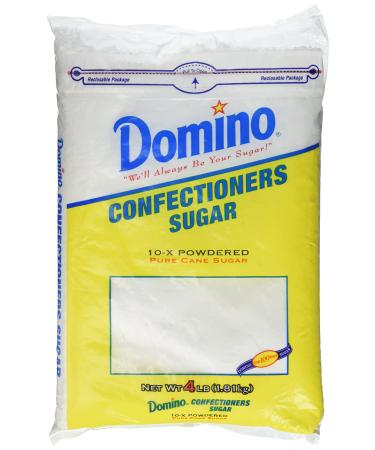 Domino Confectioners Sugar 10X Powdered Pure Cane Sugar, 4 Lb 64 Ounce (Pack of 1)