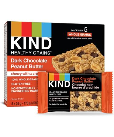 KIND Bars Peanut Butter Dark Chocolate Gluten Free 40 Grams 12 Count & Healthy Grains Bars Peanut Butter Dark Chocolate Gluten Free 35 Grams 5 Count - Buy Online on GoSupps.com