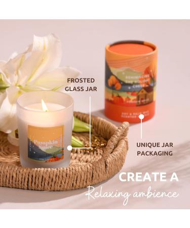 Folkulture Fall Candles - Scented Soy Wax Pumpkin Spice Candle Jar - 50 Hr Burn Time Non-Toxic & Odor Eliminating - Perfect Candle Gifts for Women - Buy Online on GoSupps.com