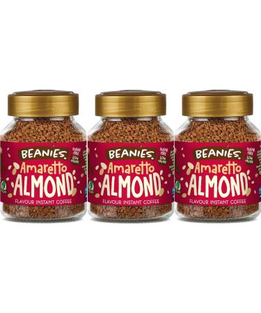 Beanies Amaretto Almond Flavoured Instant Coffee 50g Value 3 Pack