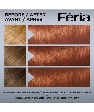 L Or al Paris Feria Multi-Faceted Shimmering Permanent Hair Dye 74 Deep Copper Blonde Permanent Hair Color for Long Lasting Hair Dye with Bonding Complex Conditioner Pack of 1 (Packaging May Vary) Ginger Deep copper blonde - Buy Online on GoSupps.com