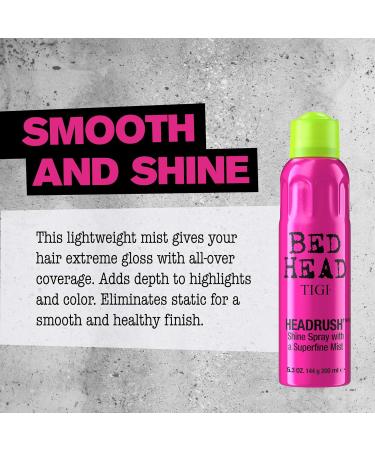 TIGI Unisex Bed Head Headrush Shine Mist Hair Spray 5.3 Ounce (Pack of 2) 5.08 Ounce (Pack of 2) - Buy Online on GoSupps.com