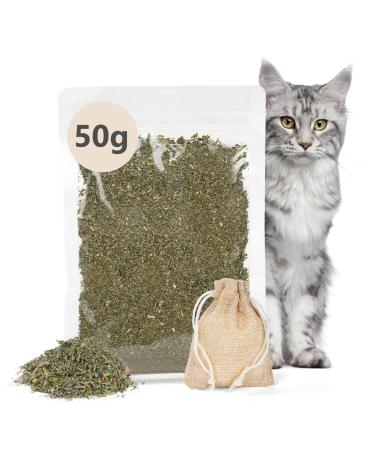 Osdue catnip with fillable bags 100% natural catnip mix for cats games cat training and new cat mint toys scratching trees and cat beds (50g) 50g of catnip - Buy Online on GoSupps.com