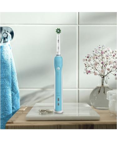 Oral-B Pro 1 Electric Toothbrush with Pressure Sensor - Christmas Gift for Adults - 3D Cleaning - 2 Pin UK Plug - Blue - Buy Online on GoSupps.com